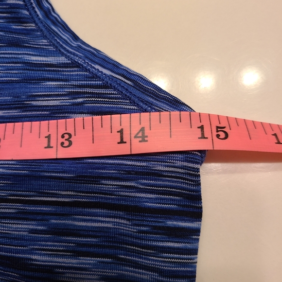 Athleta Ruched Reflective Racerback Tank Top Blue Small - Picture 10 of 12